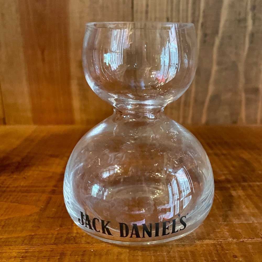 Jack Daniel's - Jigger Double Bubble Shot Glass Chaser - Whiskey on Water 6oz